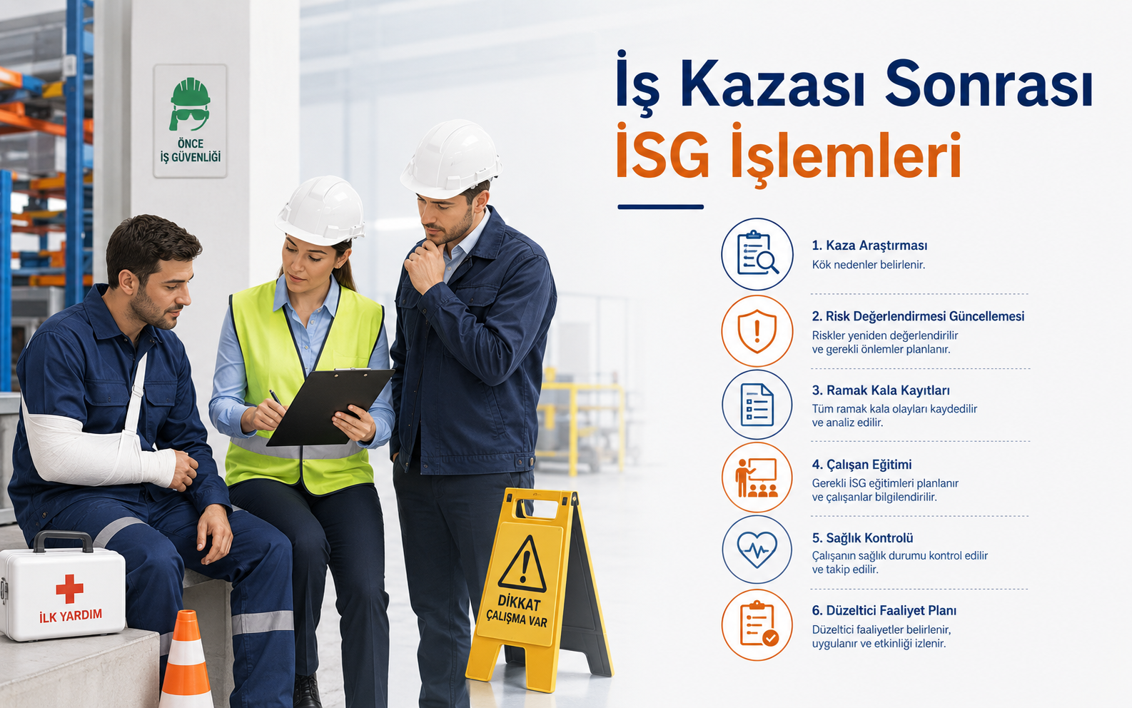 İş Kazası Sonrası Yapılması Gerekenler: İSG İşlemleri Rehberi